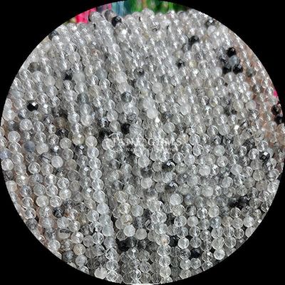 Doğal değerli taşlar Amazonite Siyah Rutilated Kuvars Çeşitli Türler Kristal Mini Yönlü Sıfır İnciler Çeşitli Renk Gereksinimleri